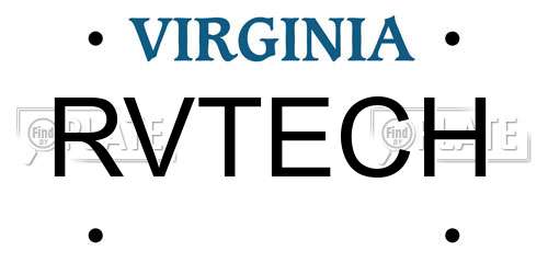 RVTECH Virginia License Plate