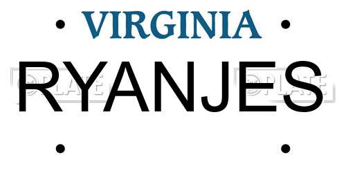 RYANJES Virginia License Plate