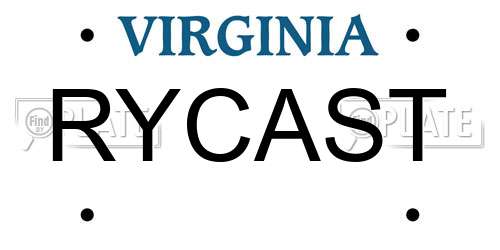 RYCAST Virginia License Plate