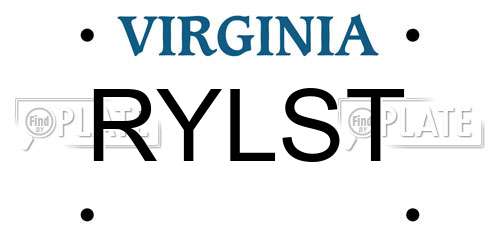 RYLST Virginia License Plate