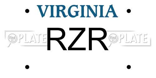 RZR Virginia License Plate