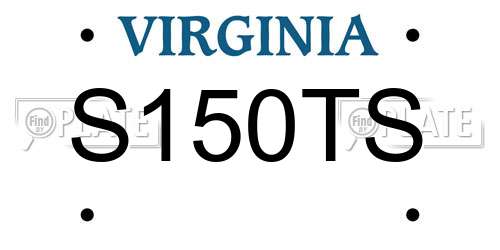 S150TS Virginia License Plate