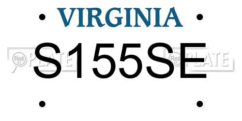 S155SE Virginia License Plate