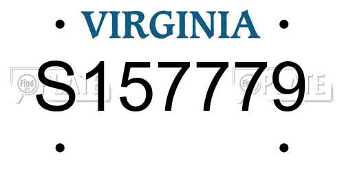 S157779 Virginia License Plate