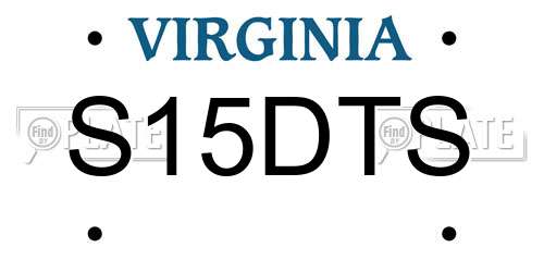 S15DTS Virginia License Plate