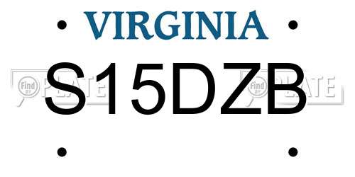 S15DZB Virginia License Plate