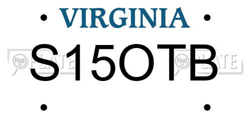 S15OTB Virginia License Plate