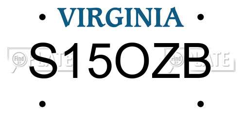 S15OZB Virginia License Plate