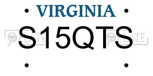 S15QTS Virginia License Plate