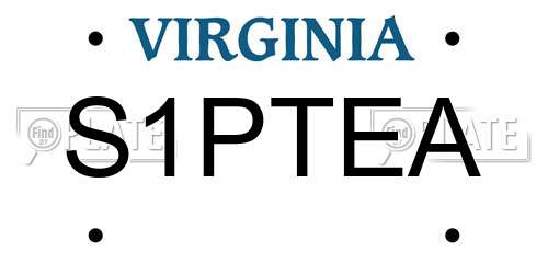 S1PTEA Virginia License Plate