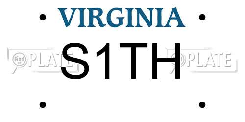 S1TH Virginia License Plate
