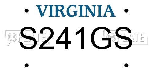 S241GS Virginia License Plate
