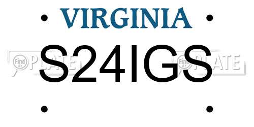 S24IGS Virginia License Plate