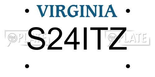 S24ITZ Virginia License Plate