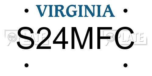 S24MFC Virginia License Plate