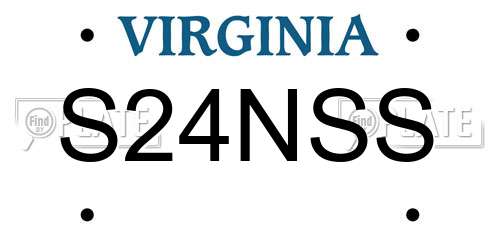 S24NSS Virginia License Plate