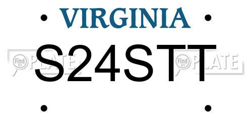 S24STT Virginia License Plate