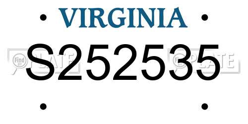 S252535 Virginia License Plate