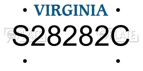 S28282C Virginia License Plate