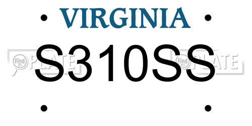 S310SS Virginia License Plate