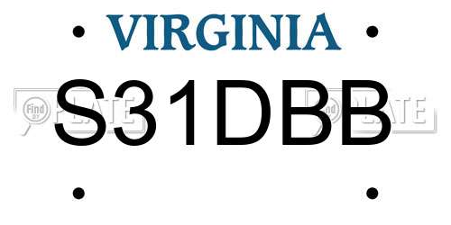 S31DBB Virginia License Plate