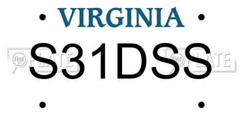 S31DSS Virginia License Plate