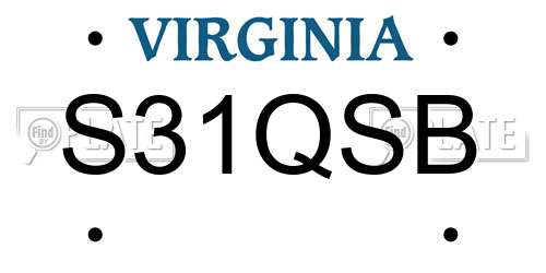 S31QSB Virginia License Plate
