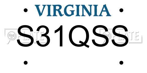 S31QSS Virginia License Plate