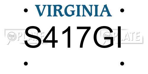 S417GI Virginia License Plate