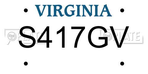 S417GV Virginia License Plate