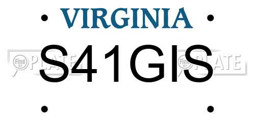 S41GIS Virginia License Plate