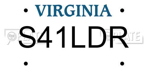 S41LDR Virginia License Plate