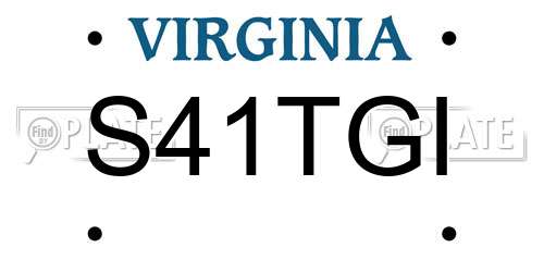 S41TGI Virginia License Plate