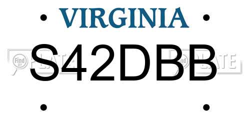 S42DBB Virginia License Plate