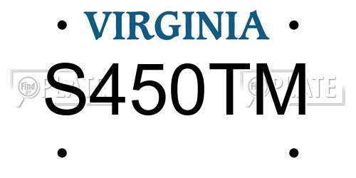 S450TM Virginia License Plate