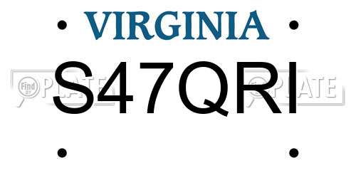 S47QRI Virginia License Plate