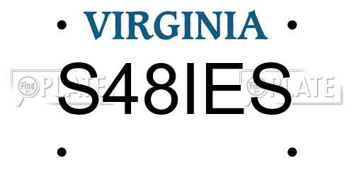 S48IES Virginia License Plate