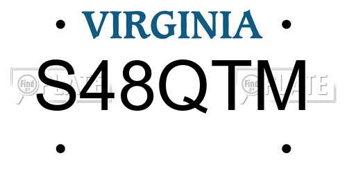 S48QTM Virginia License Plate
