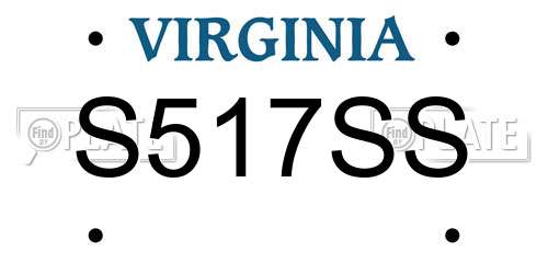 S517SS Virginia License Plate