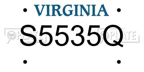 S5535Q Virginia License Plate