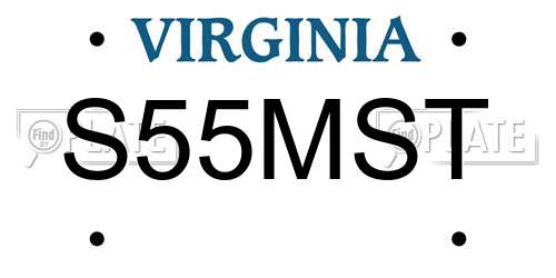 S55MST Virginia License Plate
