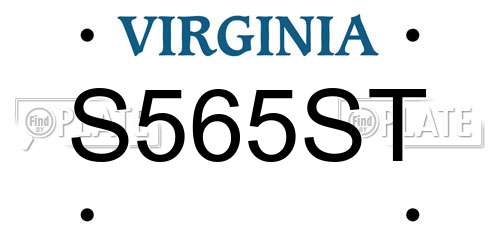 S565ST Virginia License Plate