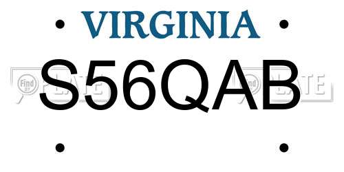 S56QAB Virginia License Plate