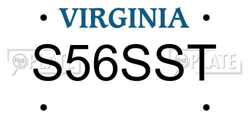 S56SST Virginia License Plate
