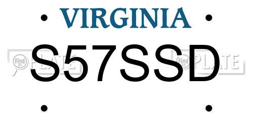 S57SSD Virginia License Plate