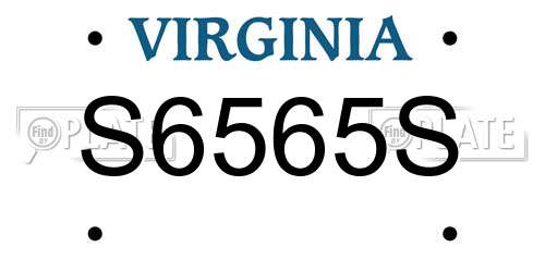 S6565S Virginia License Plate