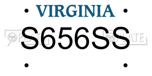 S656SS Virginia License Plate