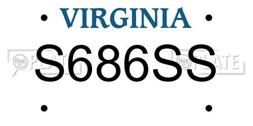 S686SS Virginia License Plate