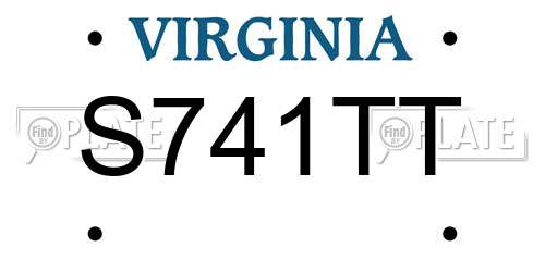 S741TT Virginia License Plate