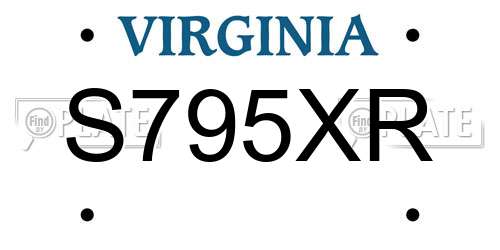 S795XR Virginia License Plate